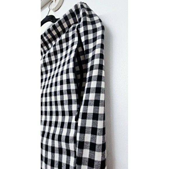 J JILL Essential Gray Black Checkered Stretch Front Pockets Straight Pants (8) - Picture 4 of 5